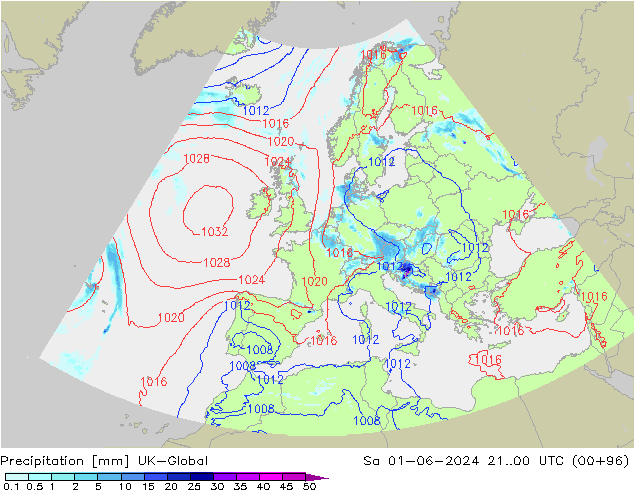 Precipitación UK-Global sáb 01.06.2024 00 UTC