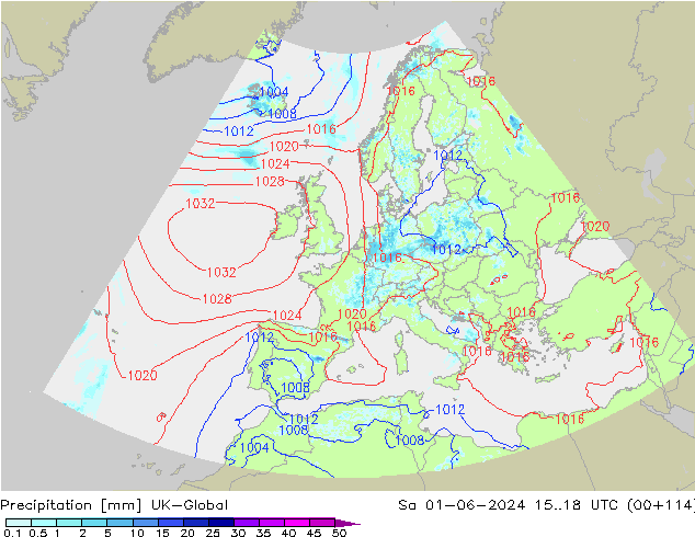 Yağış UK-Global Cts 01.06.2024 18 UTC