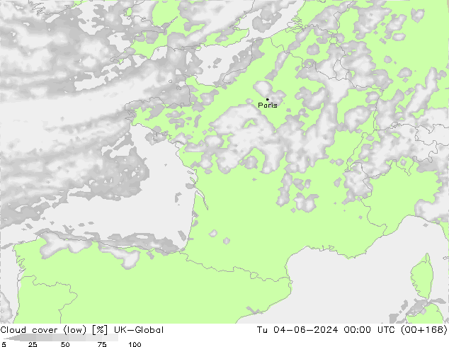 nízká oblaka UK-Global Út 04.06.2024 00 UTC