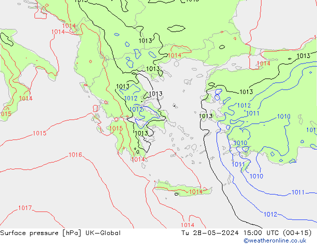 Yer basıncı UK-Global Sa 28.05.2024 15 UTC