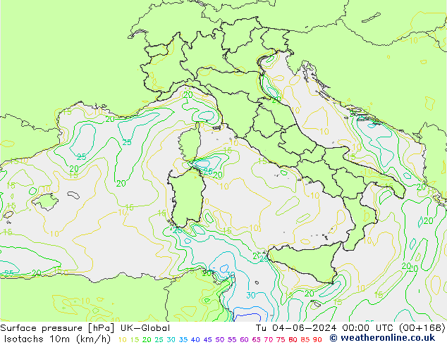 Isotachs (kph) UK-Global Ter 04.06.2024 00 UTC