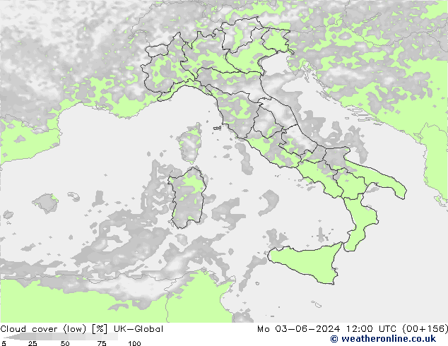 zachmurzenie (niskie) UK-Global pon. 03.06.2024 12 UTC