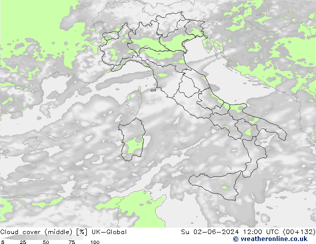Wolken (mittel) UK-Global So 02.06.2024 12 UTC