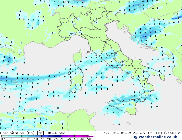 Nied. akkumuliert (6Std) UK-Global So 02.06.2024 12 UTC