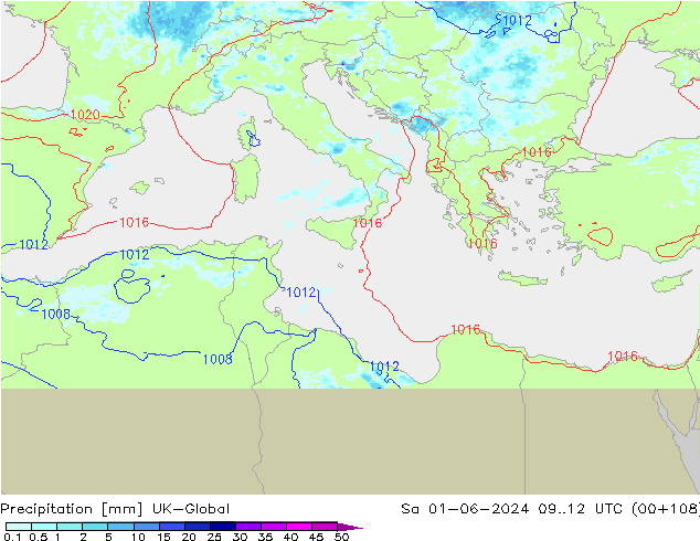 Precipitation UK-Global Sa 01.06.2024 12 UTC