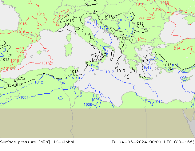 pressão do solo UK-Global Ter 04.06.2024 00 UTC