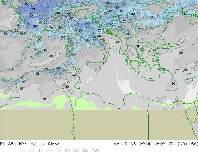 RH 850 hPa UK-Global Po 03.06.2024 12 UTC