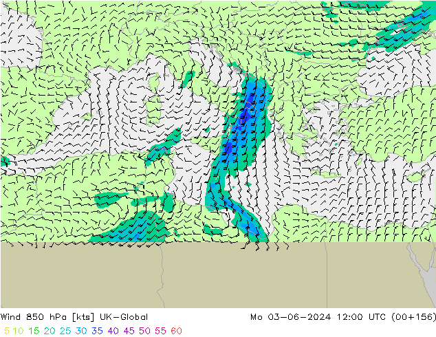 Rüzgar 850 hPa UK-Global Pzt 03.06.2024 12 UTC