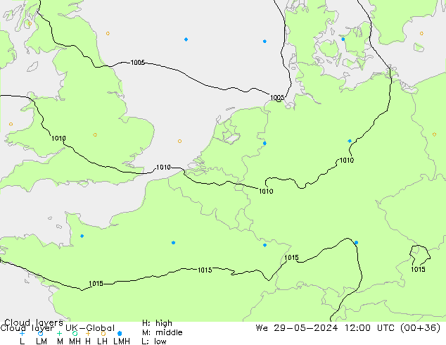 Cloud layer UK-Global mer 29.05.2024 12 UTC