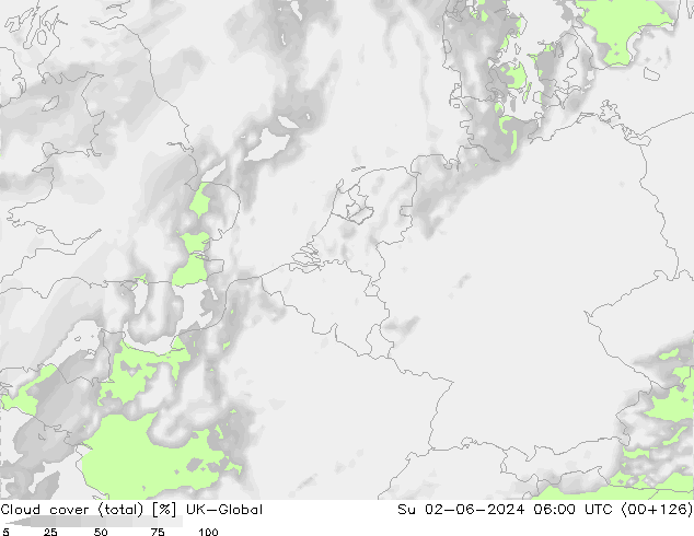 Wolken (gesamt) UK-Global So 02.06.2024 06 UTC