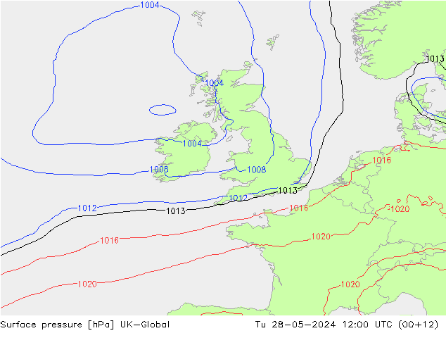 приземное давление UK-Global вт 28.05.2024 12 UTC