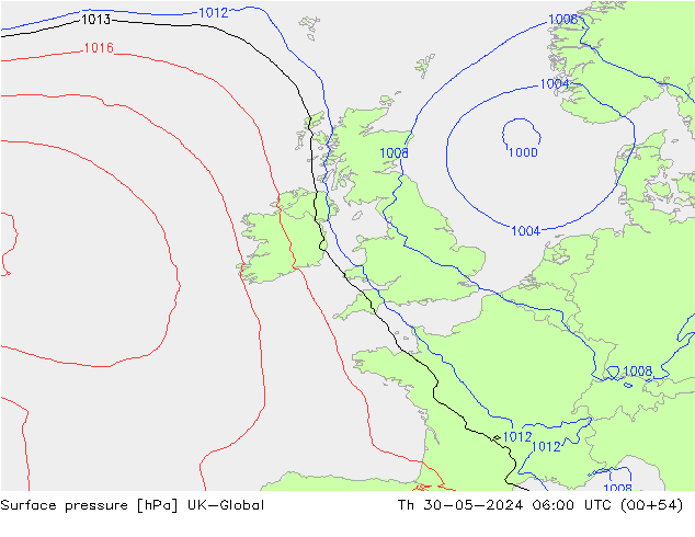 Yer basıncı UK-Global Per 30.05.2024 06 UTC