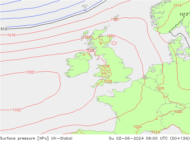 Luchtdruk (Grond) UK-Global zo 02.06.2024 06 UTC