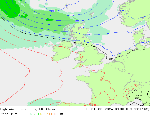 Windvelden UK-Global di 04.06.2024 00 UTC