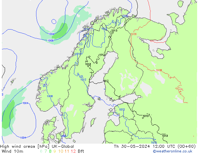 High wind areas UK-Global jeu 30.05.2024 12 UTC