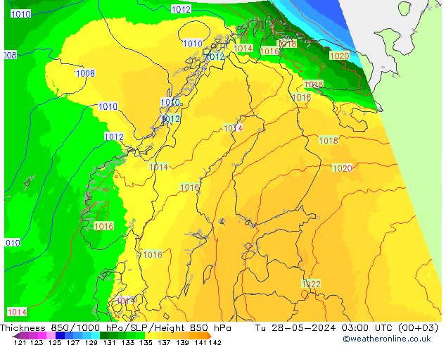 Thck 850-1000 hPa UK-Global Tu 28.05.2024 03 UTC