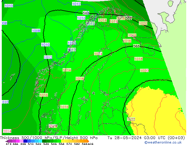 Thck 500-1000hPa UK-Global Ter 28.05.2024 03 UTC