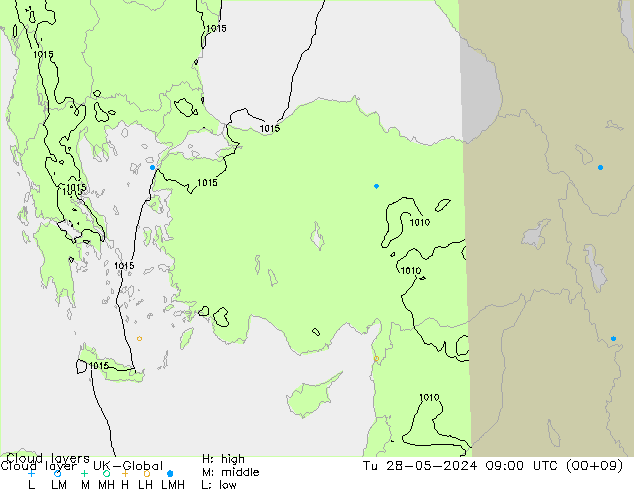 Cloud layer UK-Global Tu 28.05.2024 09 UTC