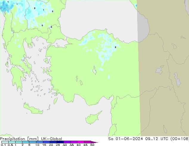 осадки UK-Global сб 01.06.2024 12 UTC