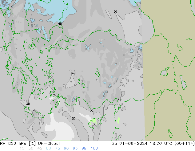 RH 850 hPa UK-Global Sa 01.06.2024 18 UTC