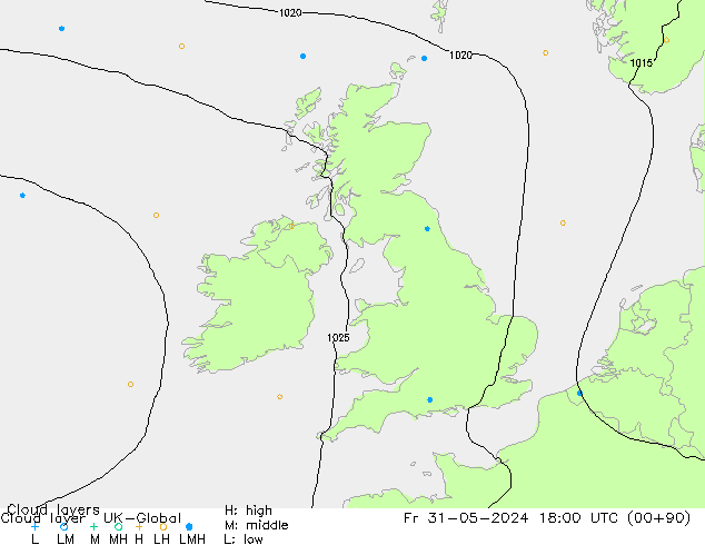 Cloud layer UK-Global Pá 31.05.2024 18 UTC