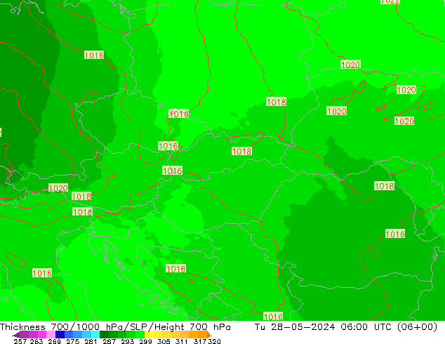 Thck 700-1000 hPa UK-Global wto. 28.05.2024 06 UTC