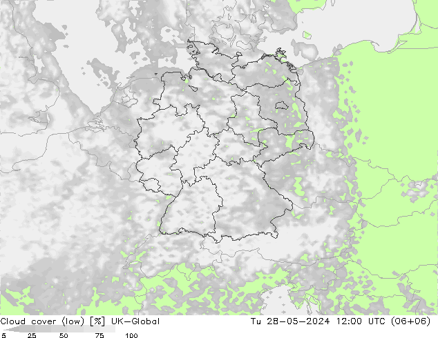 Nubi basse UK-Global mar 28.05.2024 12 UTC