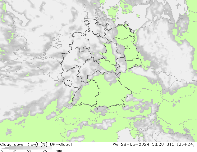 Wolken (tief) UK-Global Mi 29.05.2024 06 UTC