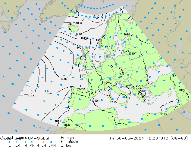 Cloud layer UK-Global Th 30.05.2024 18 UTC