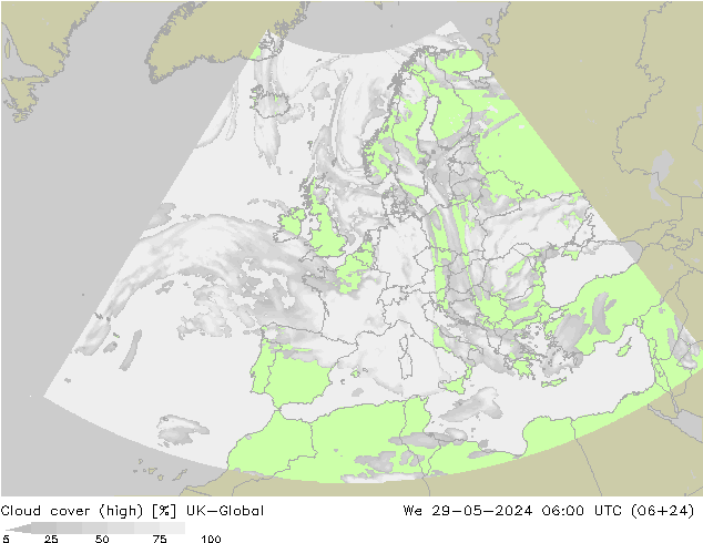 Nubes altas UK-Global mié 29.05.2024 06 UTC