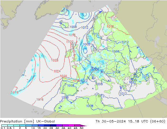 осадки UK-Global чт 30.05.2024 18 UTC