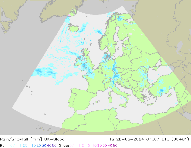 Lluvia/nieve UK-Global mar 28.05.2024 07 UTC