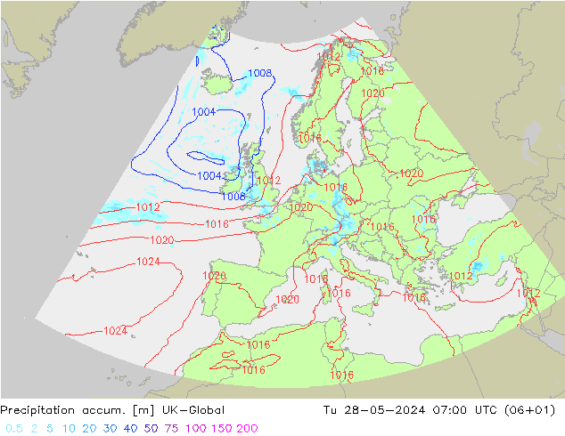 Precipitation accum. UK-Global mar 28.05.2024 07 UTC