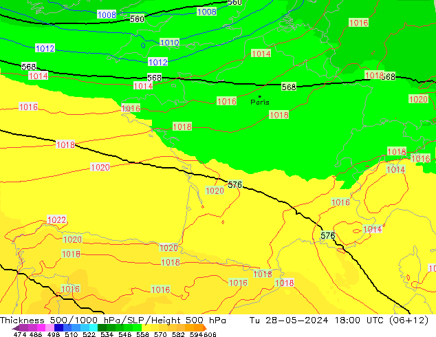 Thck 500-1000hPa UK-Global Tu 28.05.2024 18 UTC