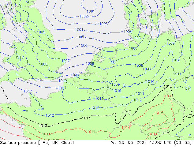 Yer basıncı UK-Global Çar 29.05.2024 15 UTC