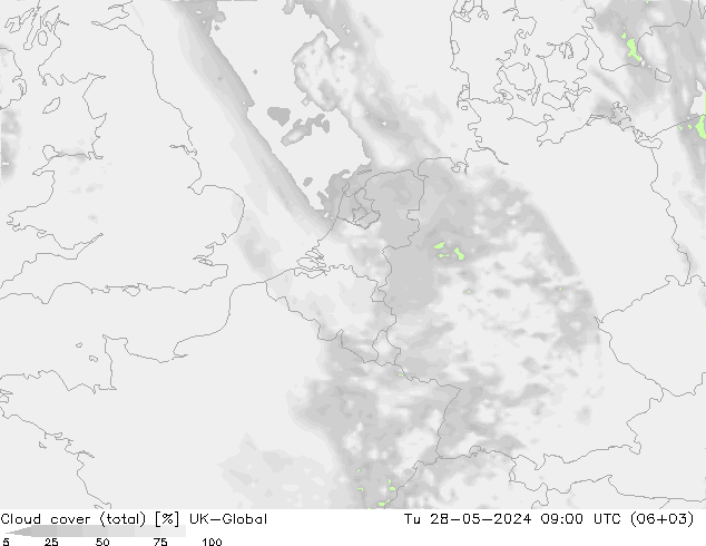 zachmurzenie (suma) UK-Global wto. 28.05.2024 09 UTC