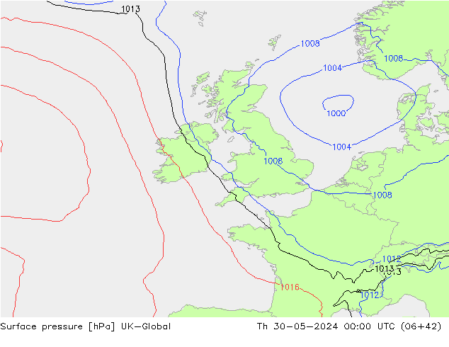 pressão do solo UK-Global Qui 30.05.2024 00 UTC