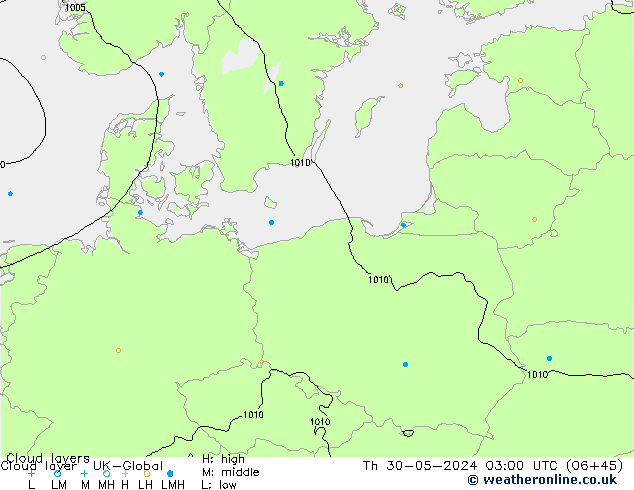 Cloud layer UK-Global Qui 30.05.2024 03 UTC