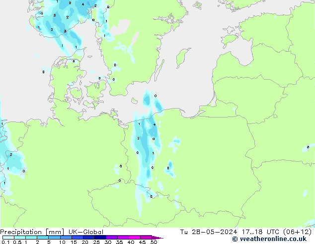 Niederschlag UK-Global Di 28.05.2024 18 UTC
