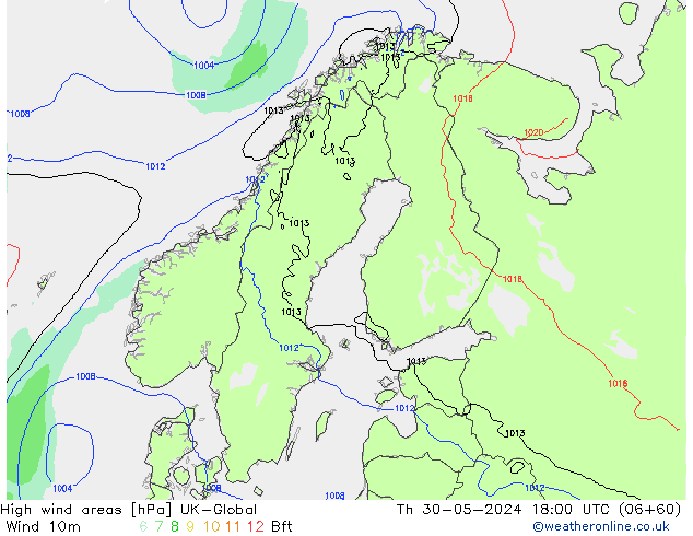 High wind areas UK-Global jeu 30.05.2024 18 UTC