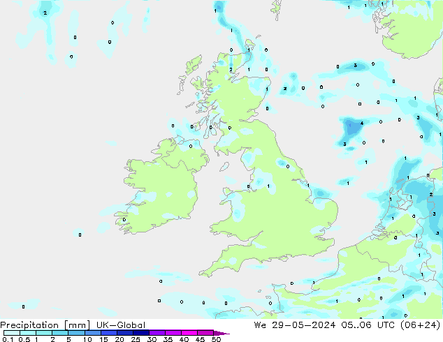 Srážky UK-Global St 29.05.2024 06 UTC