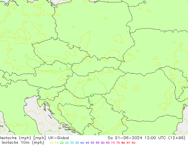 Isotachs (mph) UK-Global sab 01.06.2024 12 UTC