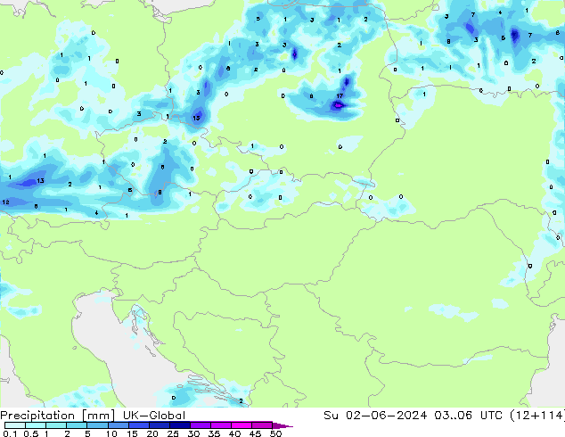 Yağış UK-Global Paz 02.06.2024 06 UTC