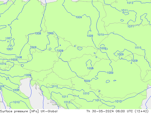 Luchtdruk (Grond) UK-Global do 30.05.2024 06 UTC