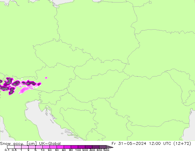 Totale sneeuw UK-Global vr 31.05.2024 12 UTC