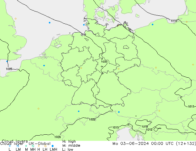 Cloud layer UK-Global Po 03.06.2024 00 UTC