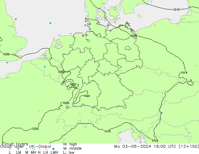 Cloud layer UK-Global пн 03.06.2024 18 UTC