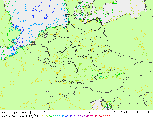 Isotaca (kph) UK-Global sáb 01.06.2024 00 UTC