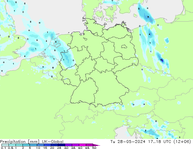 Niederschlag UK-Global Di 28.05.2024 18 UTC