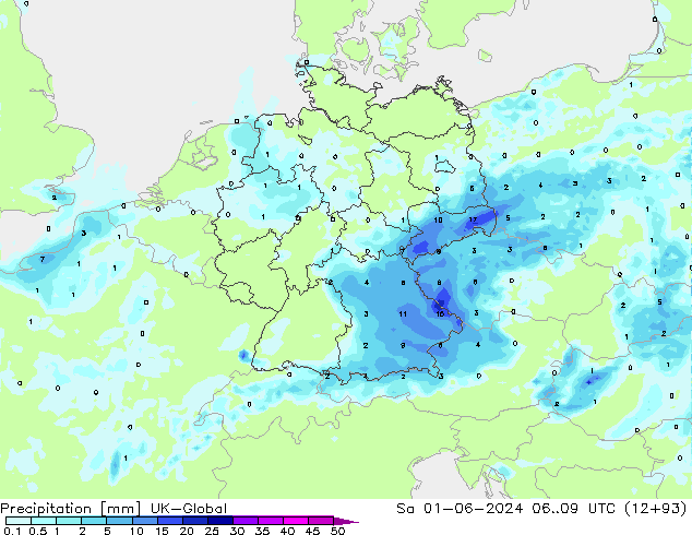 Srážky UK-Global So 01.06.2024 09 UTC